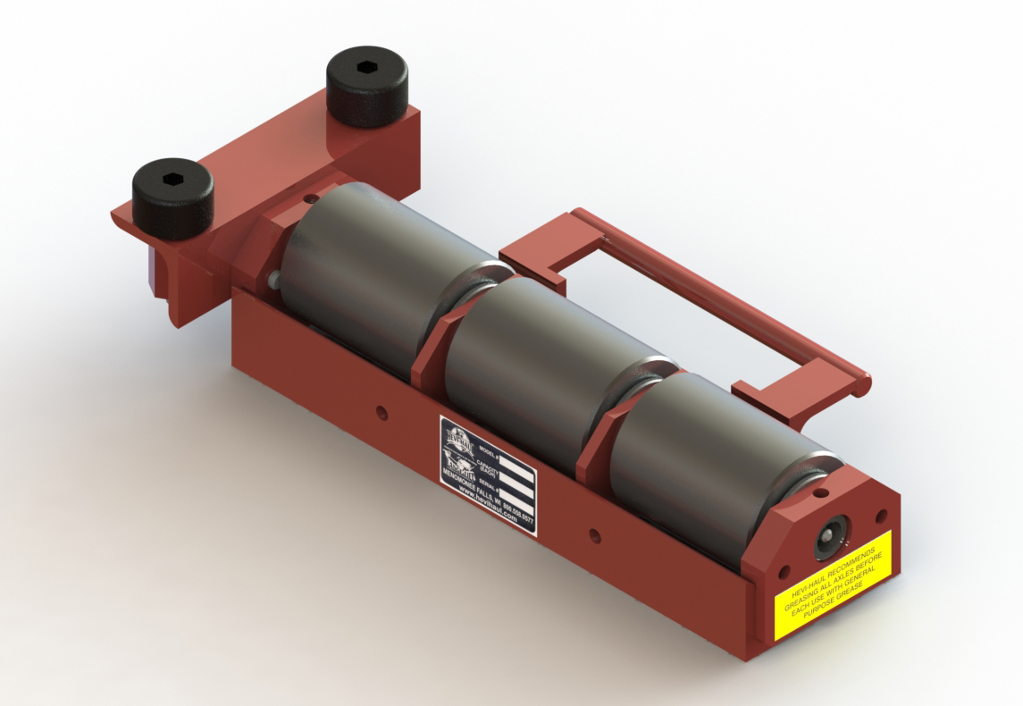 9 Ton Beam Roller Dolly with Cam Follower System Steel Wheels BR3 CAM