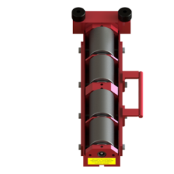 12 ton capacity guided beam mover skate steel roller dolly