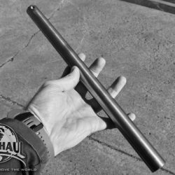 black and white metal pipe